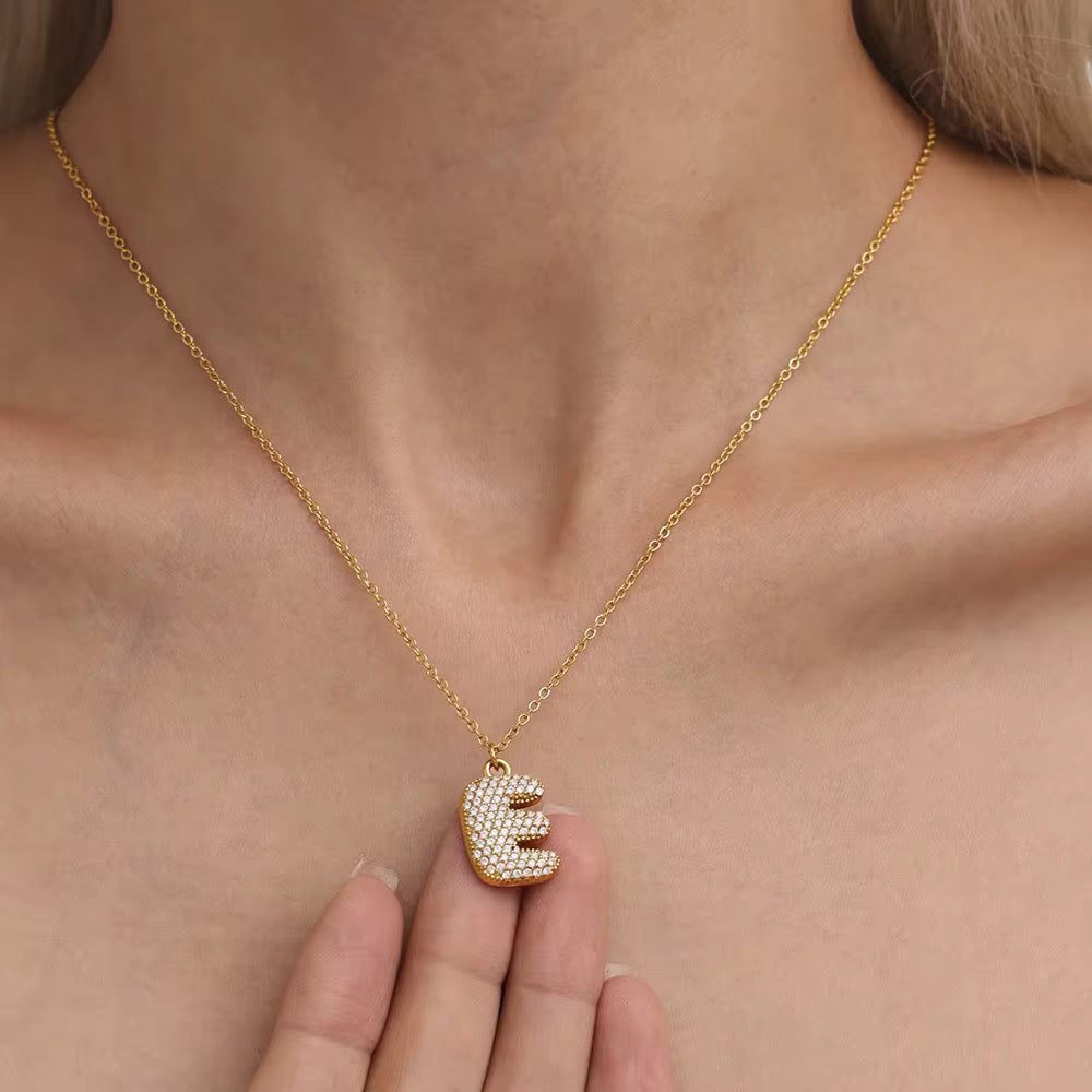 Hailey Pavè Bubble Necklace-Dazzledvenus