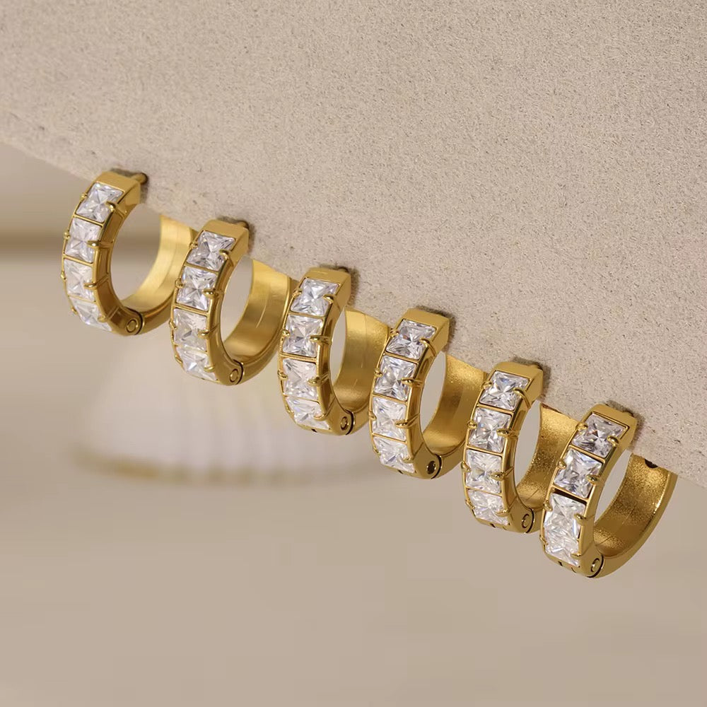 Muse Huggie Hoop Earring-Dazzledvenus