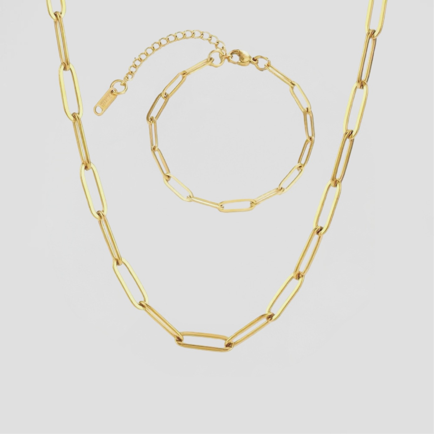 Prime Paperclip Necklace Set-Purchase stylish Twisted Herring Bone Necklace. Explore our online collection for trendy accessories reflecting the charm of the Emerald Isle. Order yours now!-Dazzledvenus