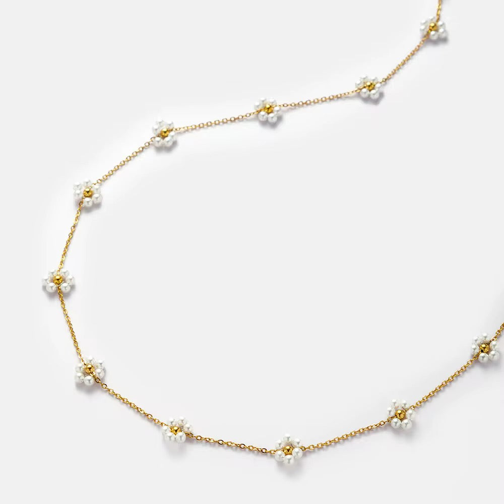 Bloom Field Necklace-Purchase stylish Twisted Herring Bone Necklace. Explore our online collection for trendy accessories reflecting the charm of the Emerald Isle. Order yours now!-Dazzledvenus