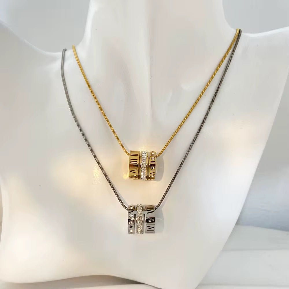 Trio Roman Necklace-Dazzledvenus