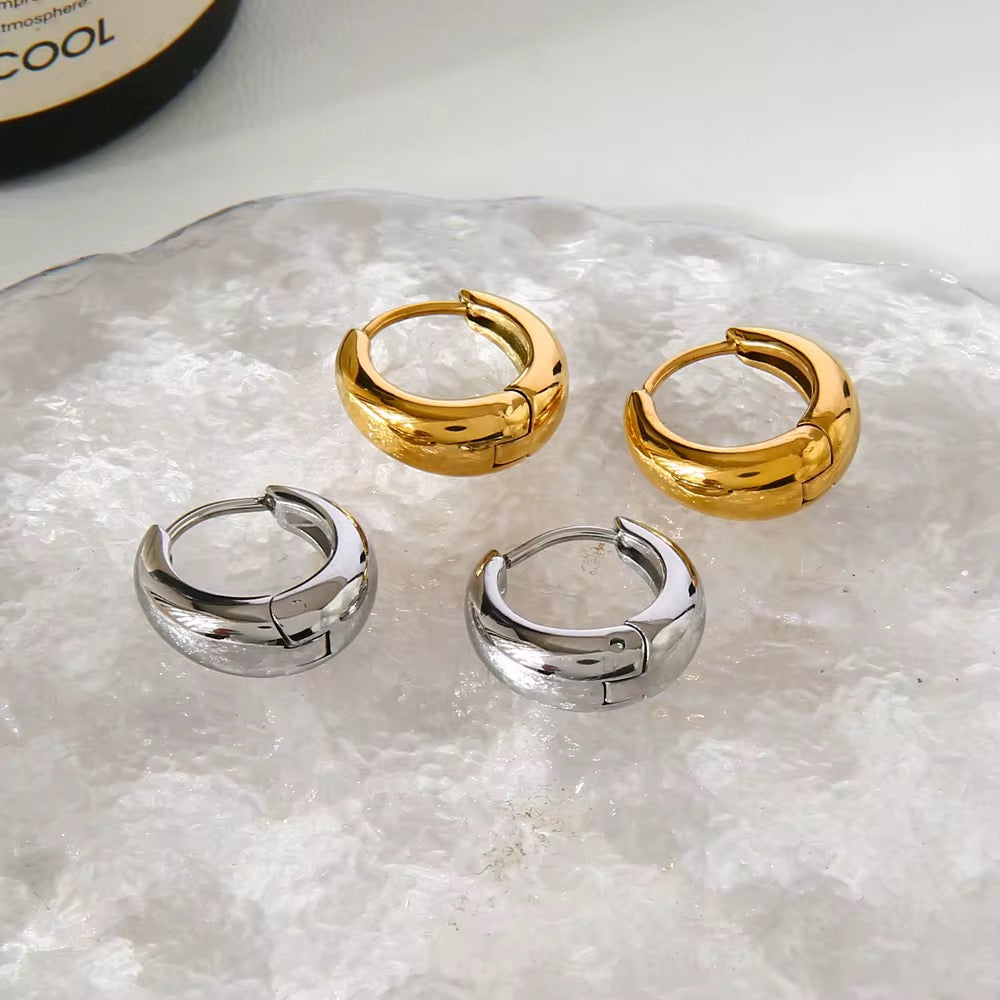 Classic Teardrop Huggie Hoop Earring