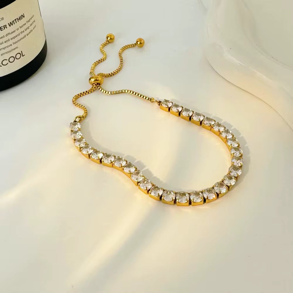 Aurora Tennis Pullback Bracelet-Dazzledvenus
