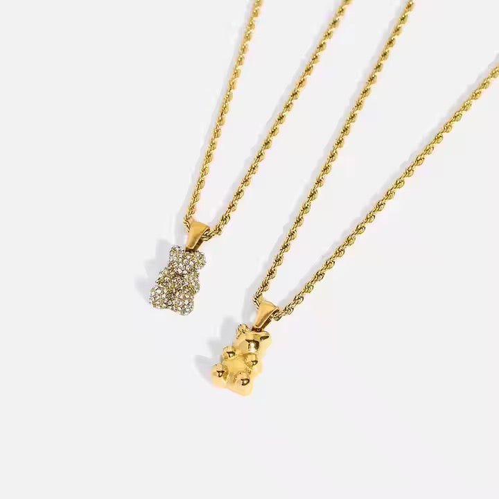 Gummy Bear Rope Necklace-Explore our elegant Balance Beam T-Bar Chain Necklace collection. Enhance your style with our sophisticated designs. Order now for timeless elegance! 🏆-Dazzledvenus