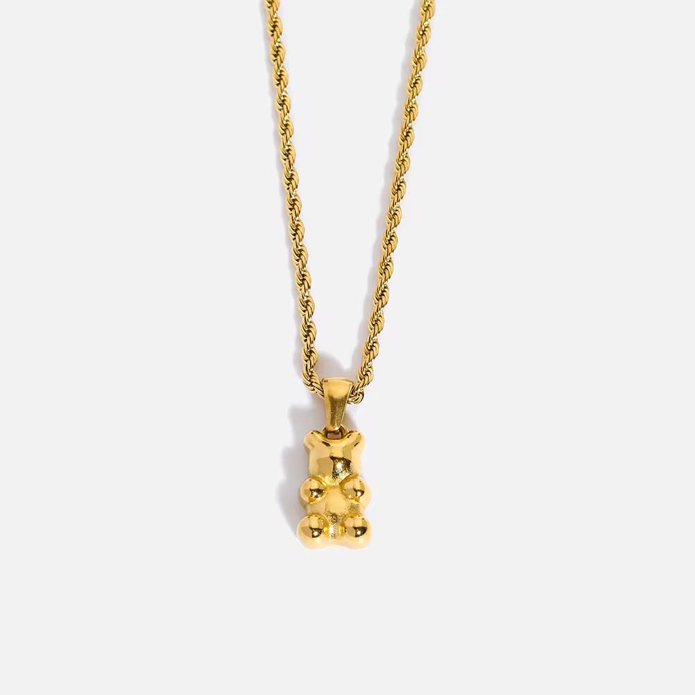 Gummy Bear Rope Necklace-Without Stones-Explore our elegant Balance Beam T-Bar Chain Necklace collection. Enhance your style with our sophisticated designs. Order now for timeless elegance! 🏆-Dazzledvenus