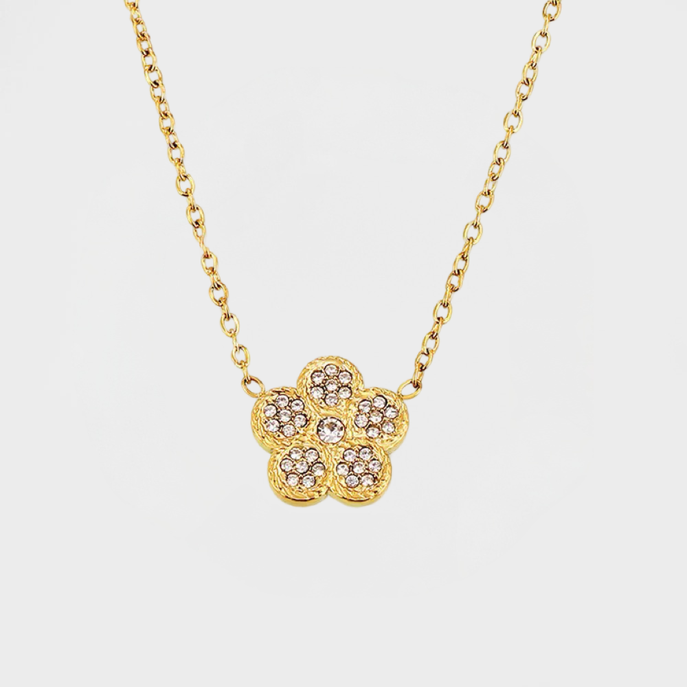 CZ Sparkling Clover Necklace-Discover the enchanting CZ Four Leaf Reversible Clover Necklace. Uncover the elegance of this reversible piece, perfect for any occasion. Shop Now!-Dazzledvenus