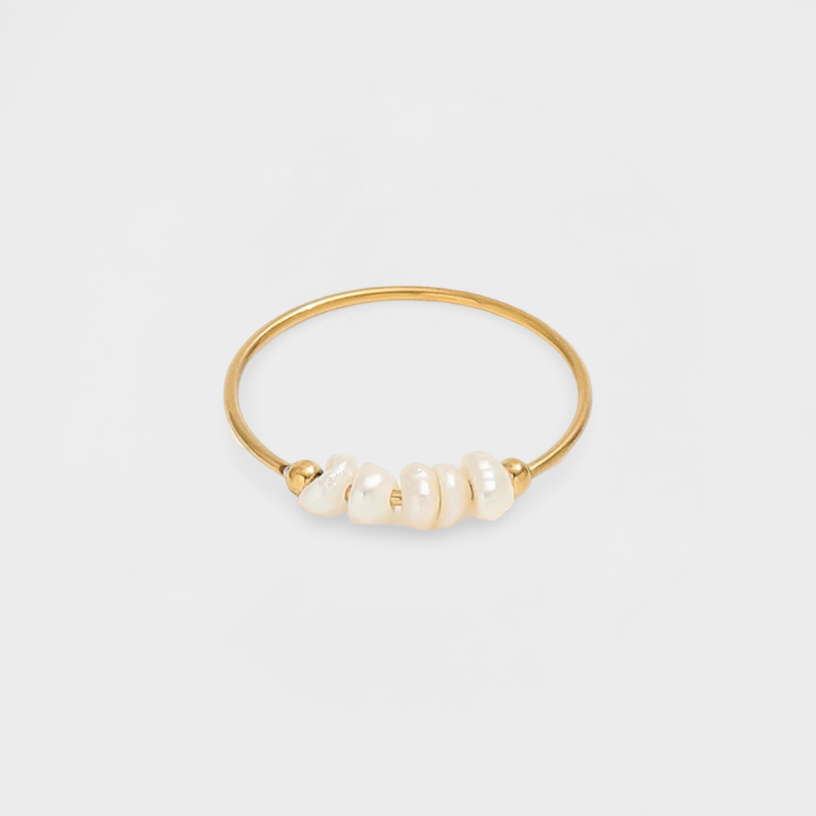 Ariel Dainty Pearl Ring--Dazzledvenus