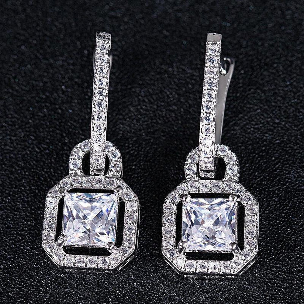 Iced Out Diamond Engagement Bling Earring--Dazzledvenus