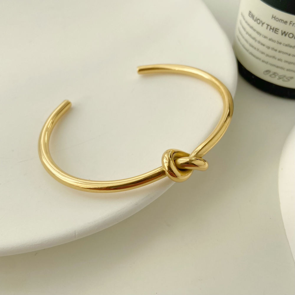 Infinity Knot Cuff Open Bangle Bracelet--Dazzledvenus