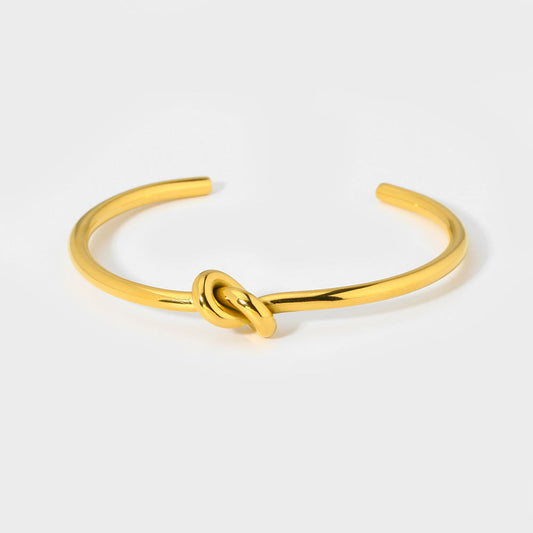 Infinity Knot Cuff Open Bangle Bracelet--Dazzledvenus