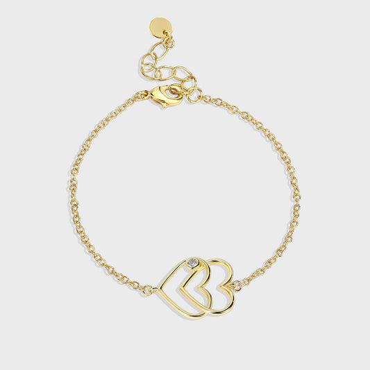 Interlocking Love Heart Bracelet--Dazzledvenus