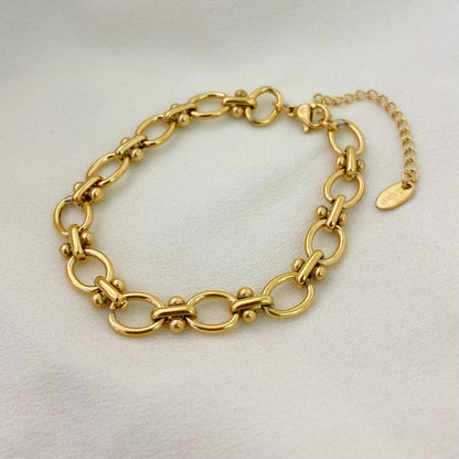 Interlocking Rolo Link Chain Bracelet--Dazzledvenus