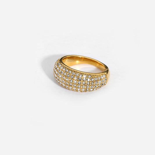 Luxury Cristy CZ Pavé Dome Ring--Dazzledvenus