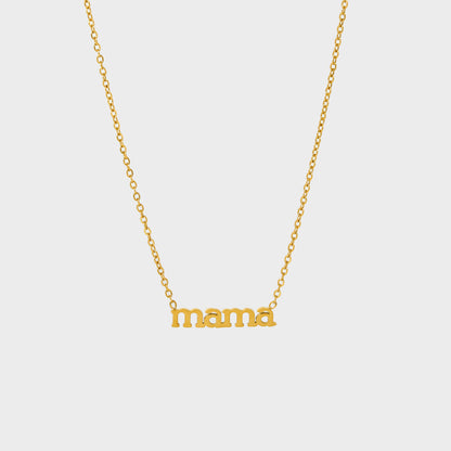 Cute Alphabet Mama Necklace-Treat yourself or a loved one to our charming cute alphabet mama necklace. Customize it for a special touch. Purchase now for a meaningful and heartfelt gift.-Dazzledvenus
