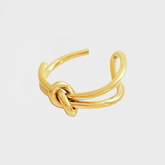 Minimal Bow Knot Open Ring--Dazzledvenus