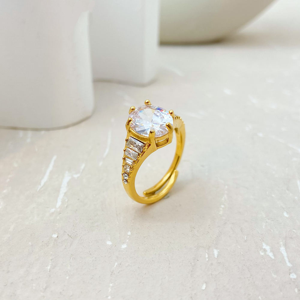 Oval Sparkle Adjustable Ring-Explore our exclusive collection of Oval Sparkle Adjustable Ring, that symbolize eternal love and commitment. Discover the ideal ring for your special someone. Shop now!-Dazzledvenus