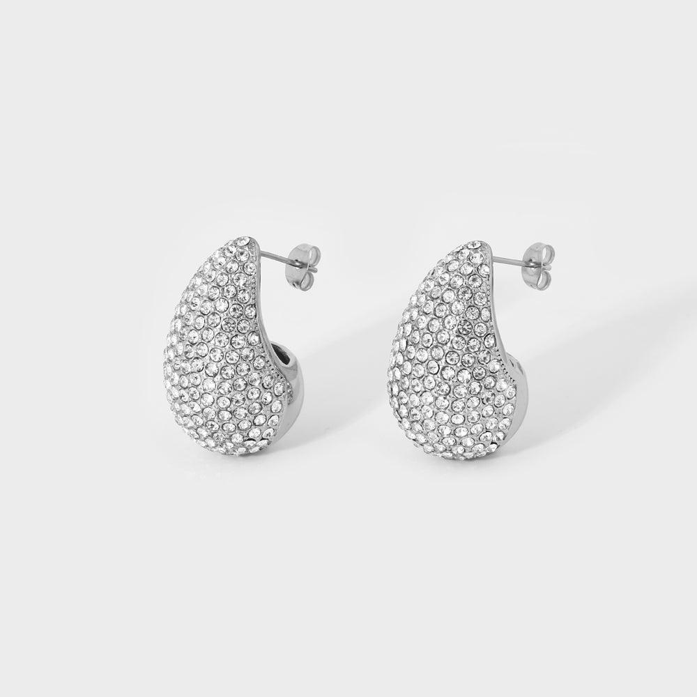 Savi Pavè Teardrop Earring--Dazzledvenus