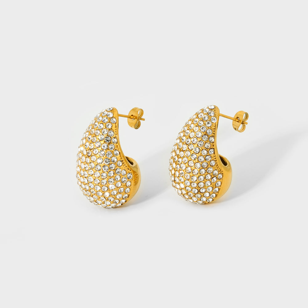 Savi Pavè Teardrop Earring--Dazzledvenus