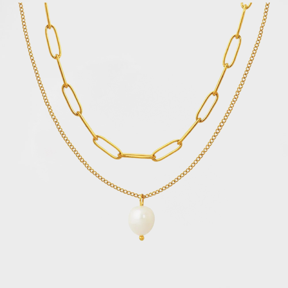 Double Layer Pearl Necklace-Purchase authentic Pearl Double Layer Necklace. Embrace timeless elegance with our exquisite collection. Shop now our exquisite collection today!💥-Dazzledvenus