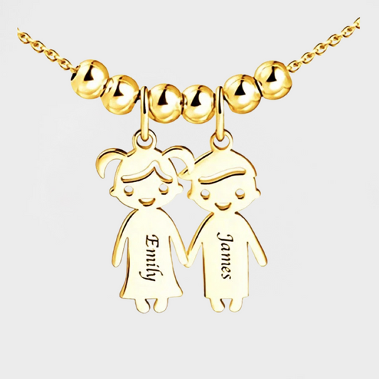 Personalized 5 Kids Name Charm Necklace-Shop now Personalized 5 Kids Name Charm Necklace that adds elegance to your look. Discover stunning designs tailored just for you. Upgrade your style today.-Dazzledvenus