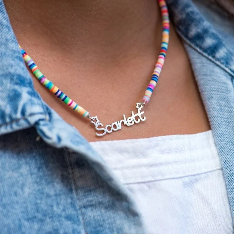 Personalized Name Beaded Necklace-Transform your look instantly! Shop our Personalized Name Beaded Necklace collection now to add a touch of elegance to your style. Don't miss out on this!-Dazzledvenus