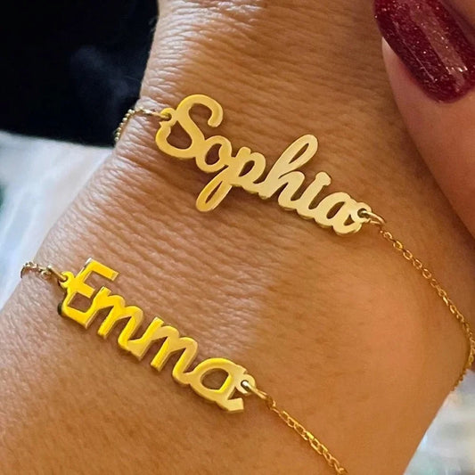 Personalized Name Plate Bracelet-Elevate your style with our Personalized Name Plate Bracelet. Design yours today for a unique and meaningful accessory. Order now for a unique accessory.-Dazzledvenus