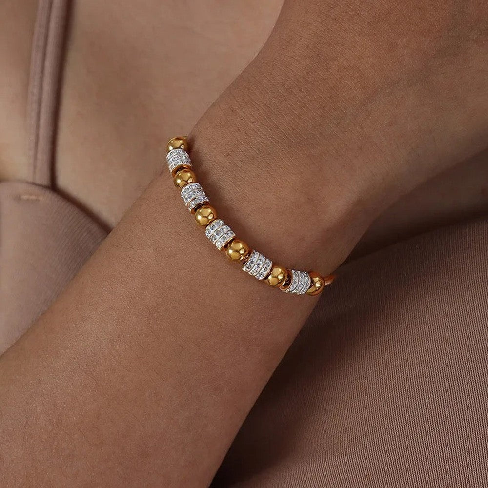 Pull Back Zircon Beads Exquisite Bracelet--Dazzledvenus