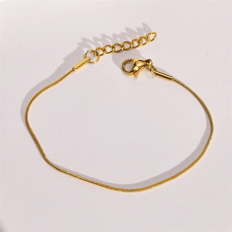 Snake Bone Minimal Bracelet-Dazzledvenus