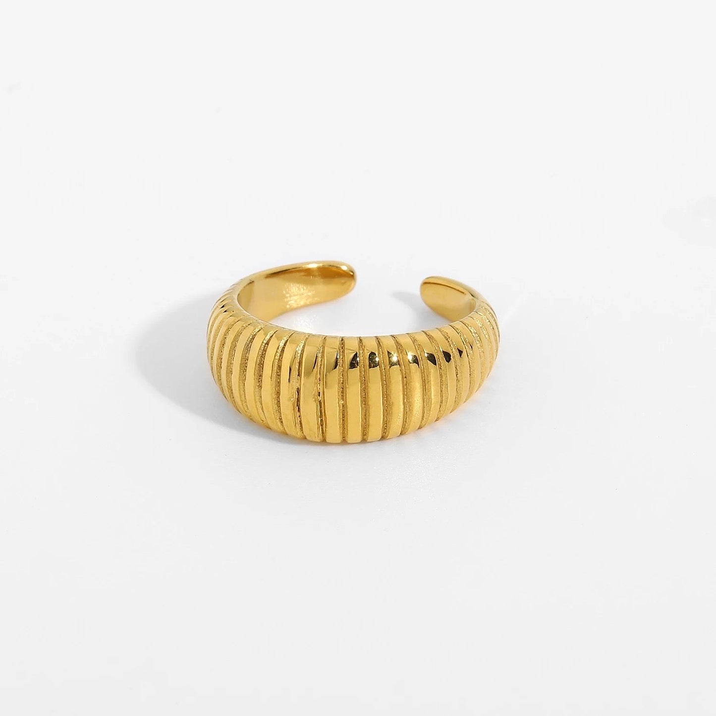 Solid Croissant Adjustable Ring--Dazzledvenus