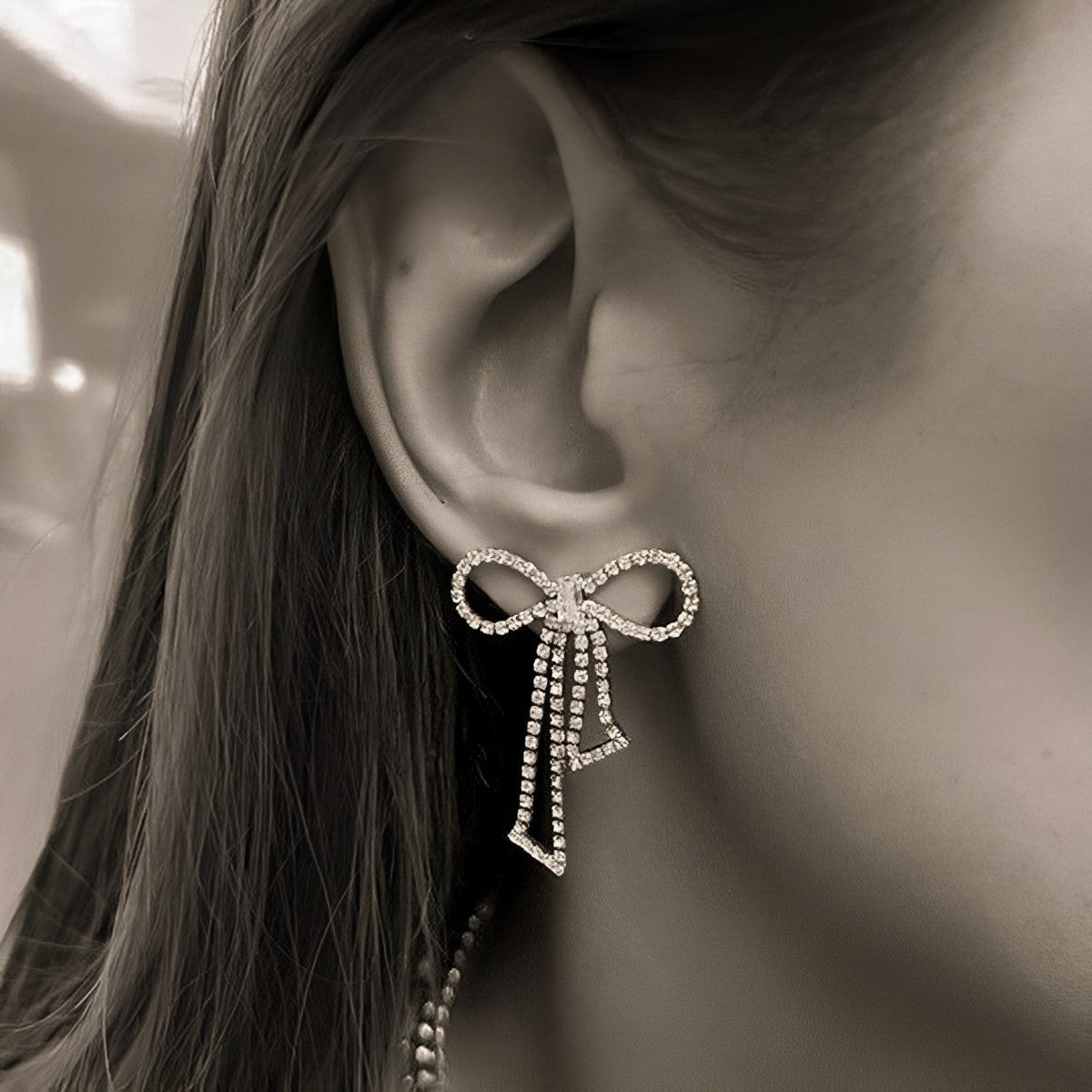 Statement Pavè Bow Earring-Dazzledvenus