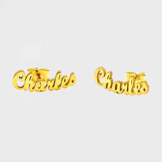 Sterling Silver Custom Name Earrings-Make a statement with our sterling silver custom-name earrings. Sparkle your style and order now for a touch of sophistication that complements your charm. 🎯-Dazzledvenus