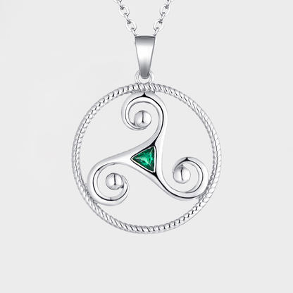 Sterling Silver Irish Celtic Eternity Knots Necklace--Dazzledvenus