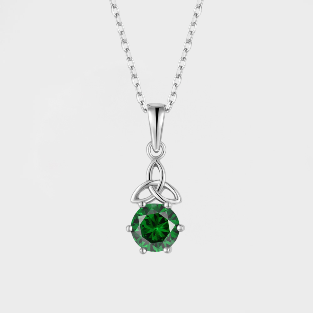 Trinity Emerald Irish Necklace--Dazzledvenus