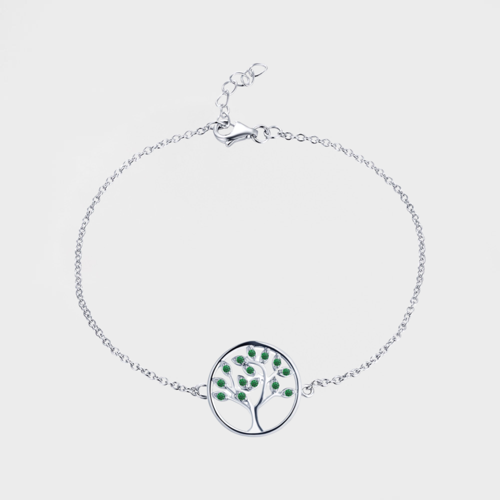 Sterling Silver Irish Trinity Tree Of Life Bracelet--Dazzledvenus