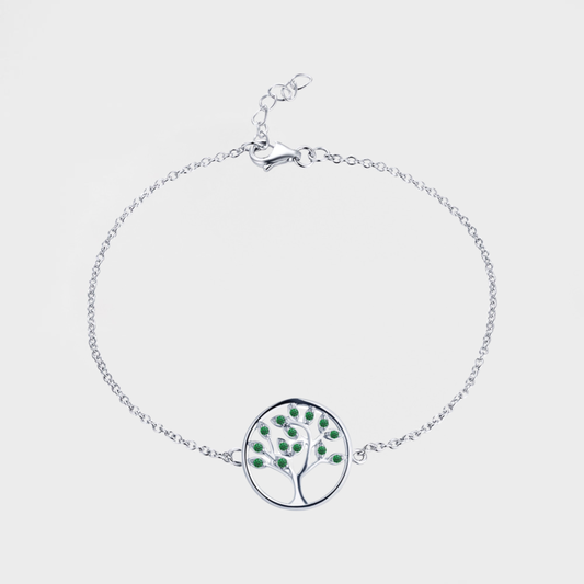 Sterling Silver Irish Trinity Tree Of Life Bracelet--Dazzledvenus