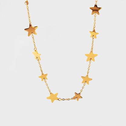 Tiny Star Charms Minimal Choker Necklace--Dazzledvenus