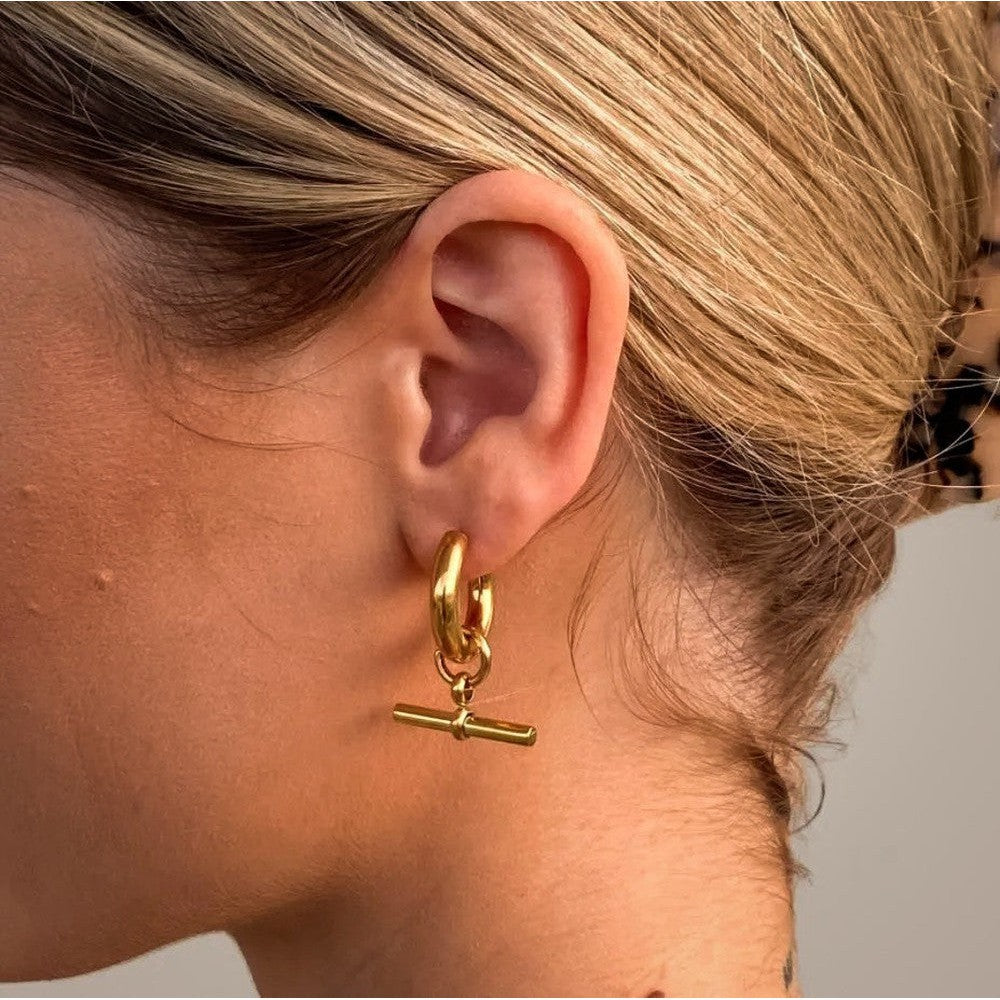 Two Ways Detachable T- Bar Earring-Explore our stylish collection of Two Ways Detachable T- Bar Earring. Elevate your style with these chic accessories, perfect for any occasion. Shop now! 🔥-Dazzledvenus