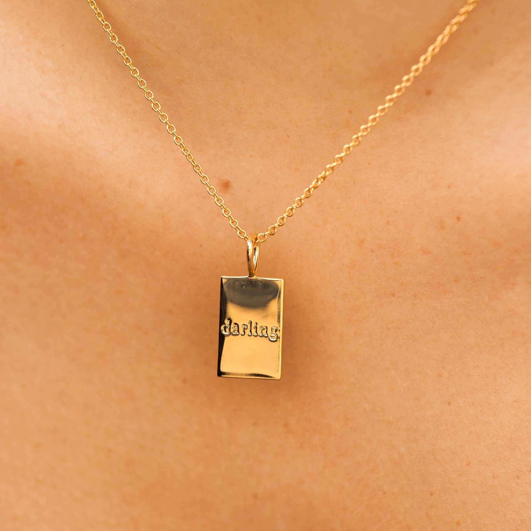 Darling Engraved Necklace--Dazzledvenus