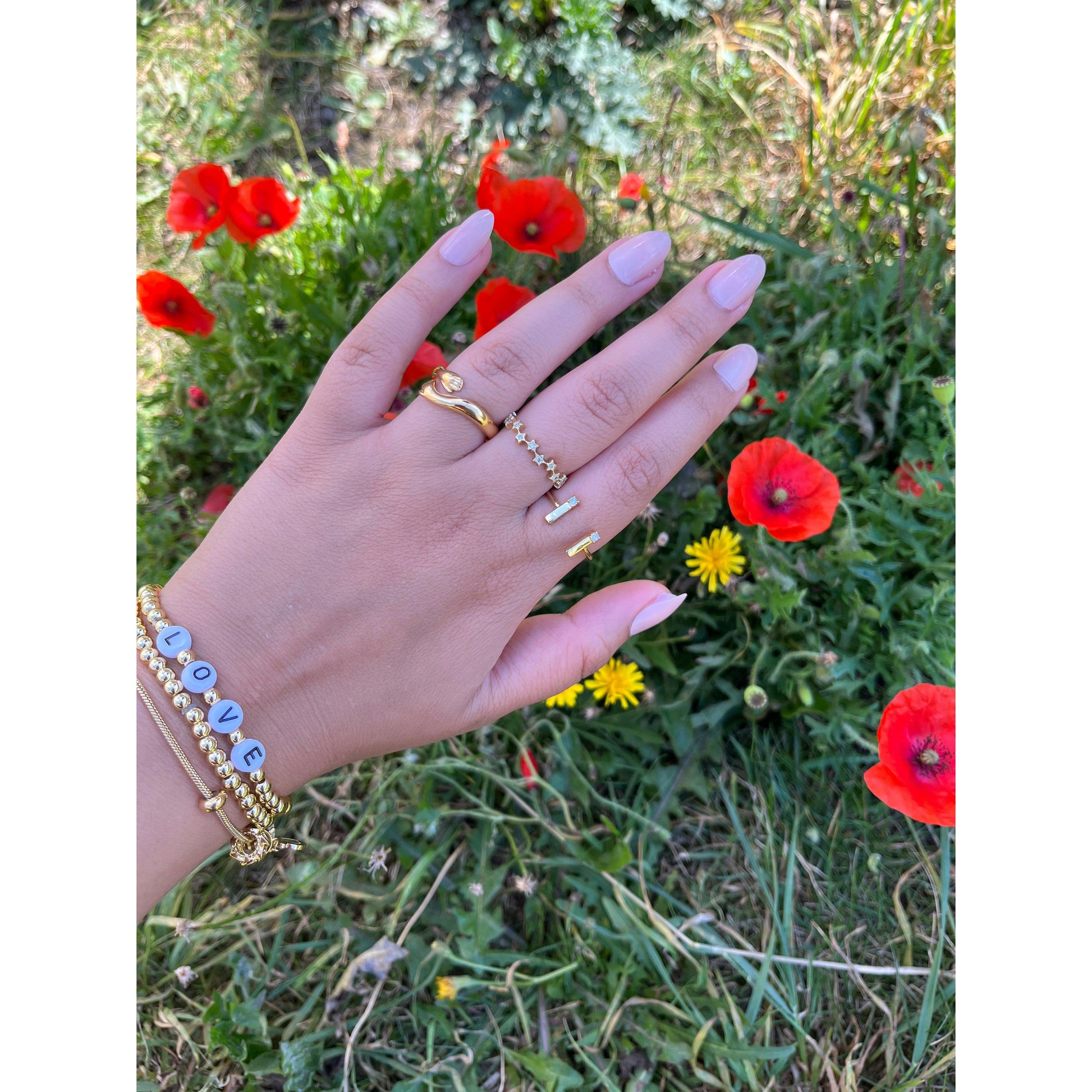 Diamond Double Bar Open Minimalist Ring-Dazzledvenus