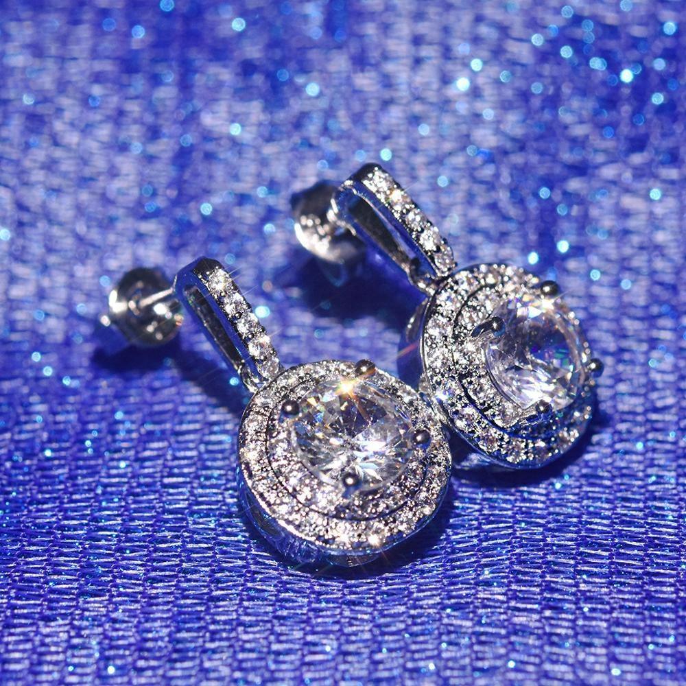 Iced out stud deals earrings