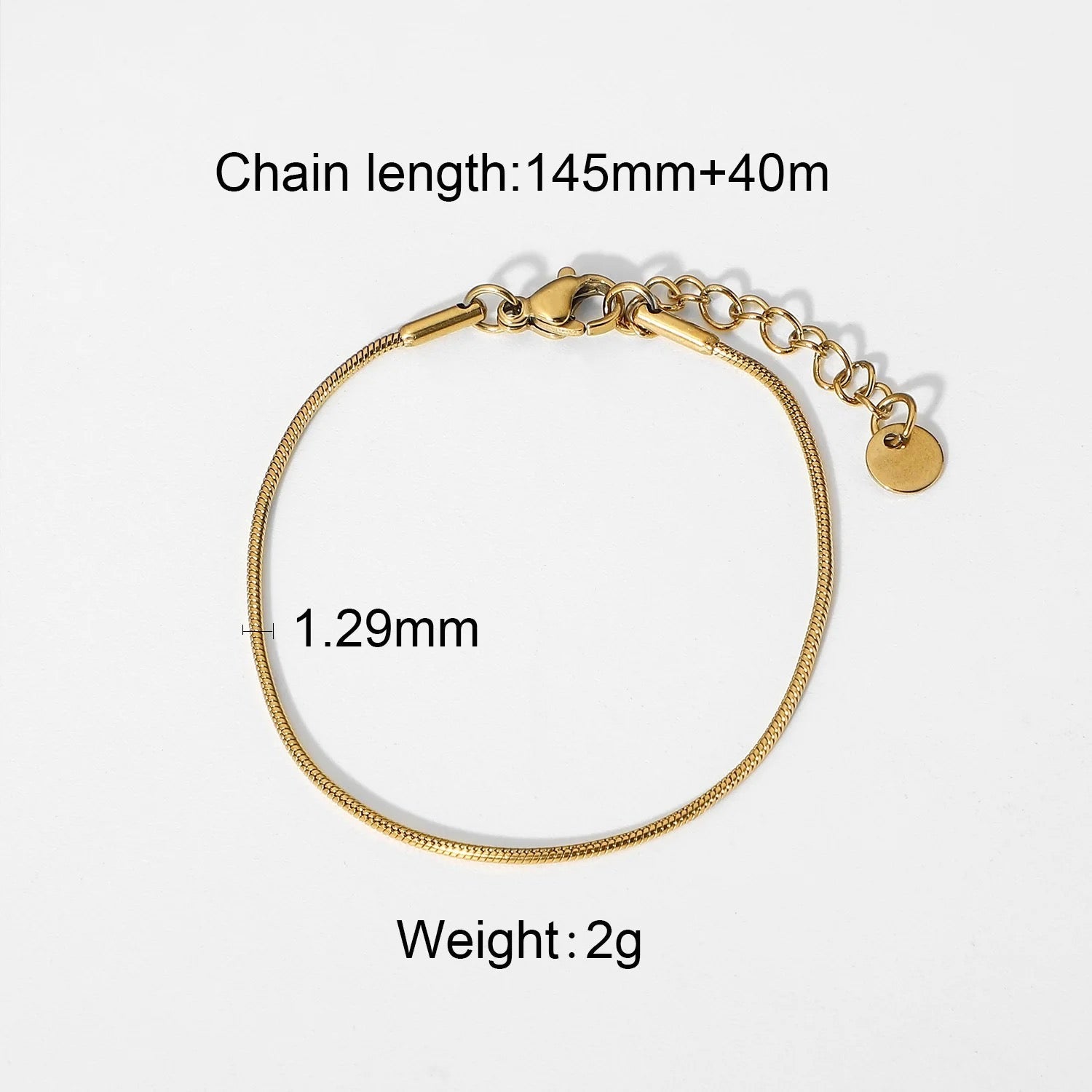 Simple Snake Bone Minimal Chain Bracelet-Dazzledvenus