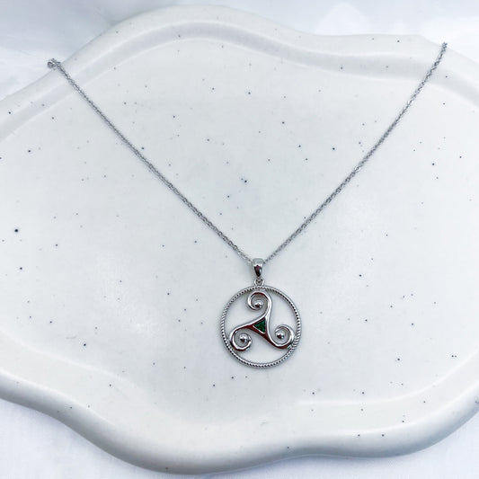 Sterling Silver Irish Celtic Eternity Knots Necklace-Dazzledvenus