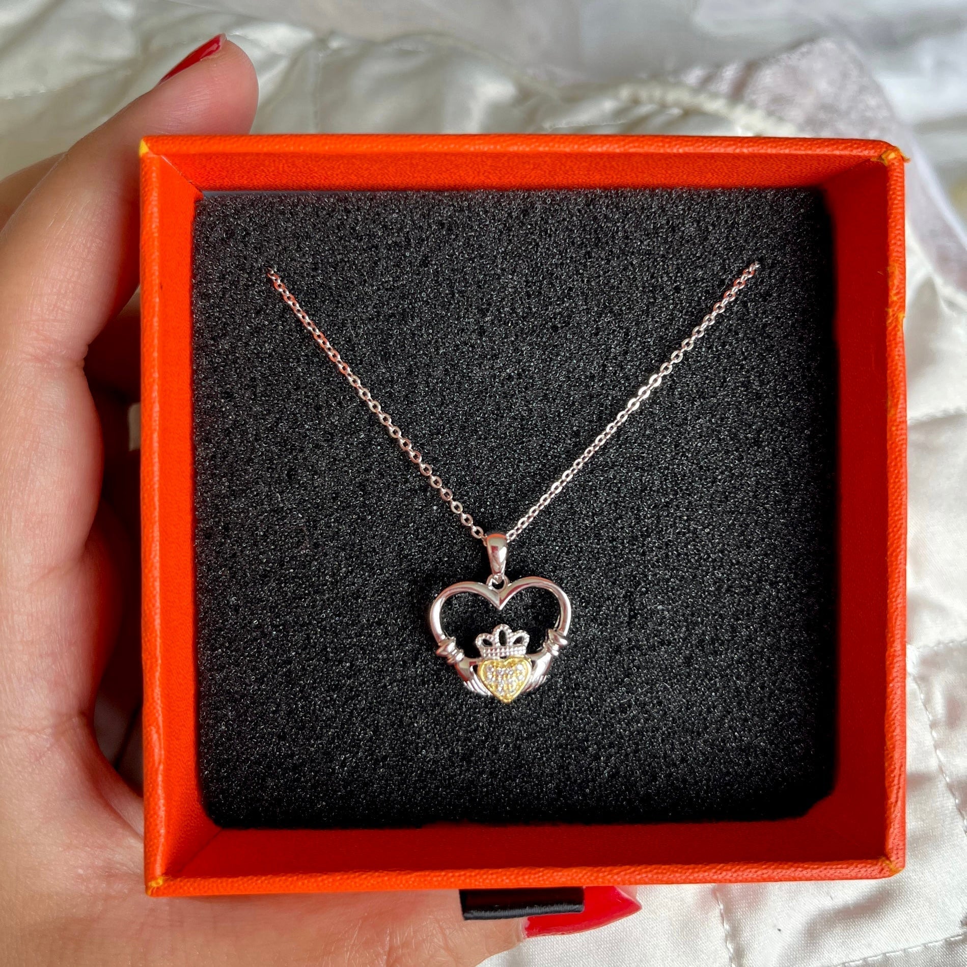 Claddagh Hug Necklace--Dazzledvenus