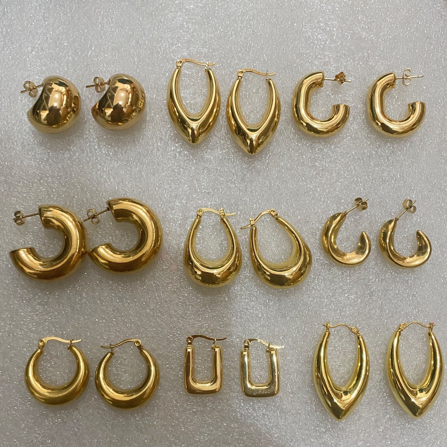 The Ultimate Everyday 9 Piece Gold Hoop Earring Vault-Dazzledvenus