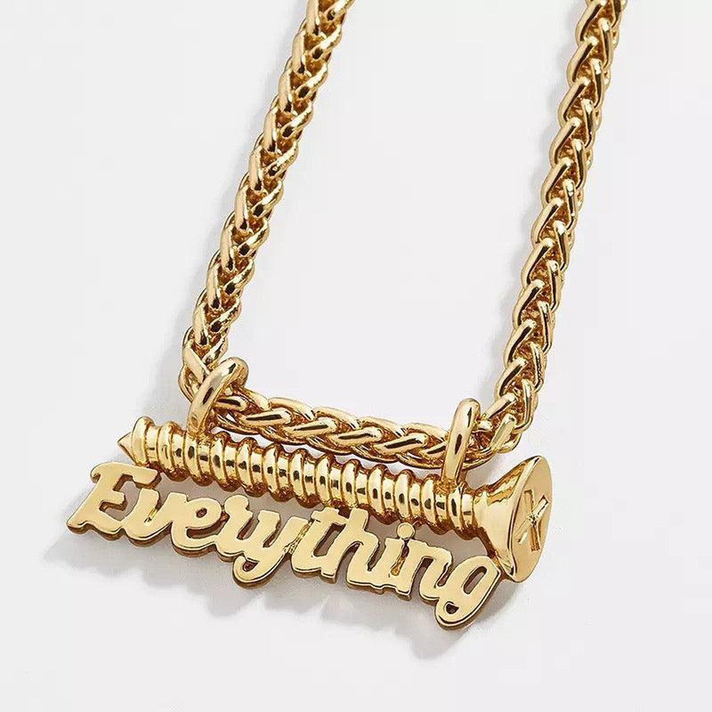 Nail Everything Choker Necklace-Gold-DazzledVenus