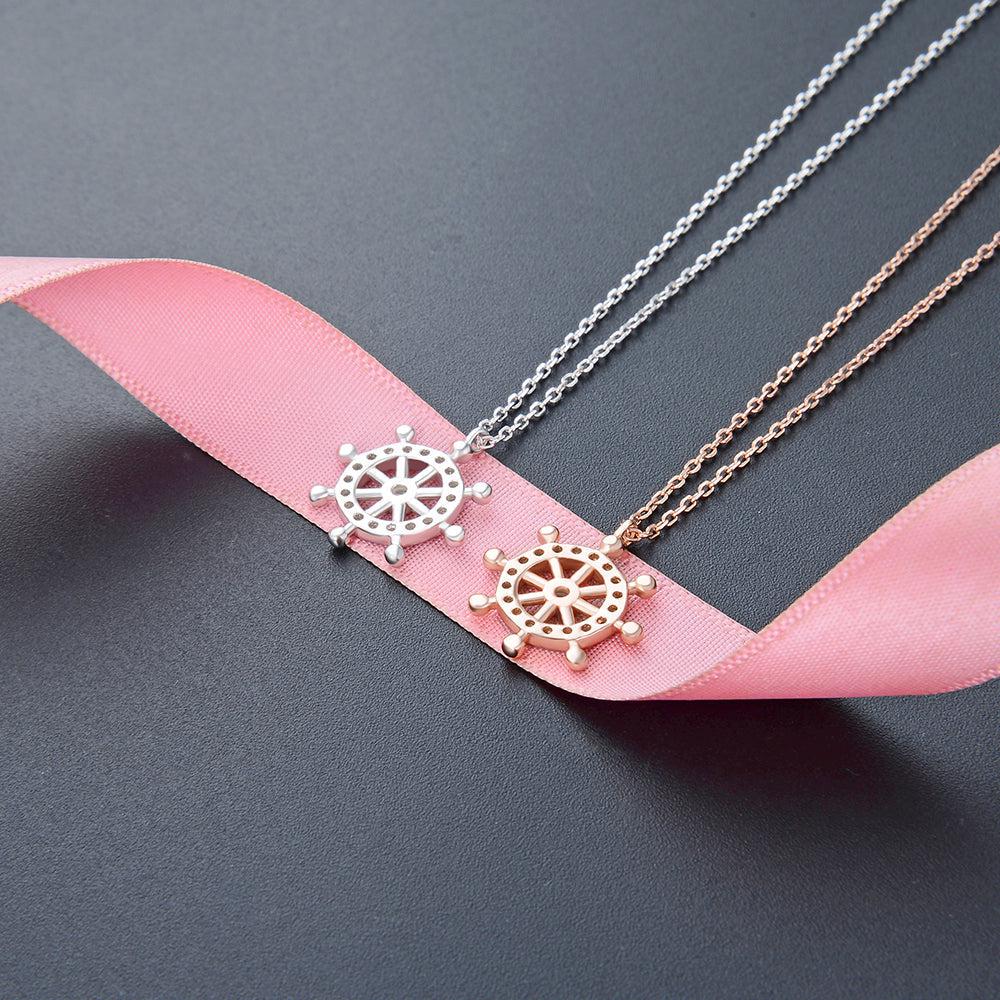 Sailing To The Moon Necklace-Silver-DazzledVenus