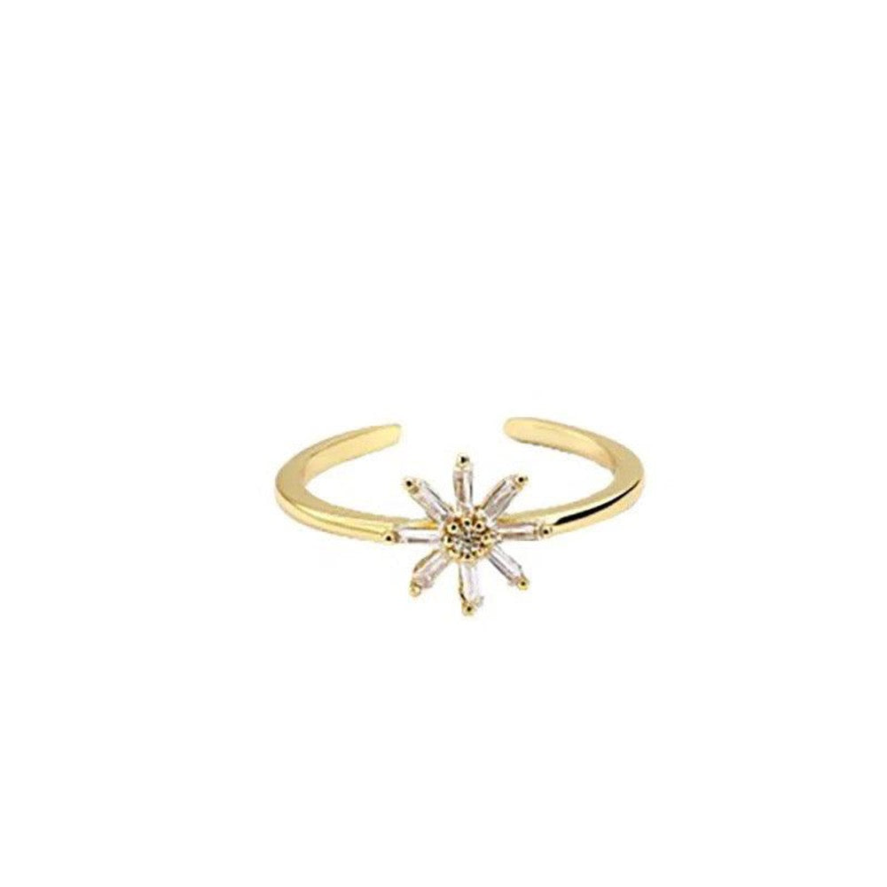 Sweet Daisy Ring - Adjustable-Gold-Dazzledvenus