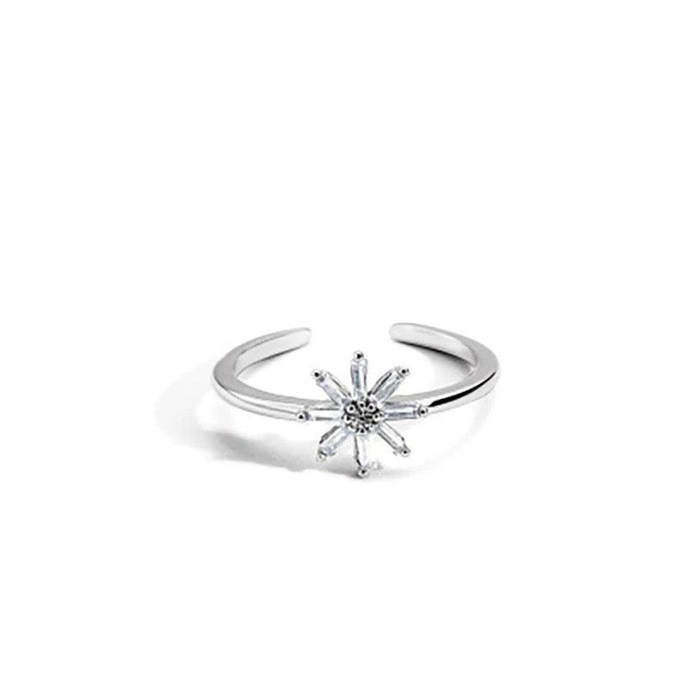 Sweet Daisy Ring - Adjustable-Silver-Dazzledvenus